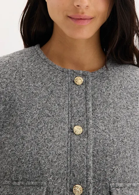 Blusjacka i mjuk boucl&eacute;, bonprix