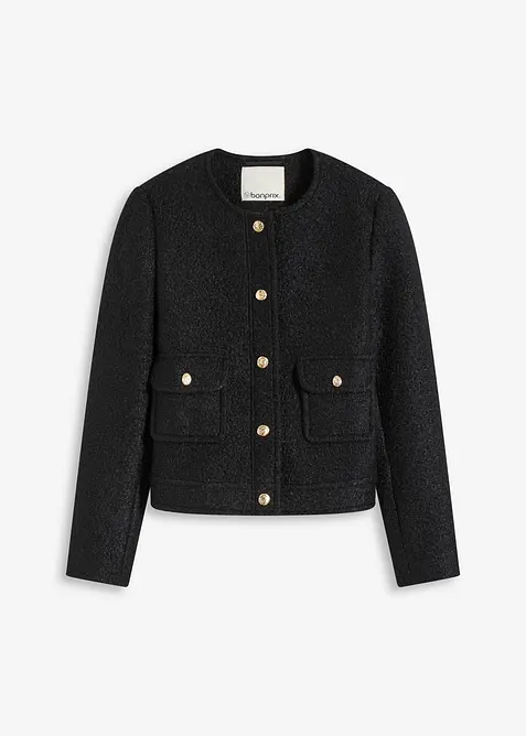 Blusjacka i mjuk bouclé, bonprix