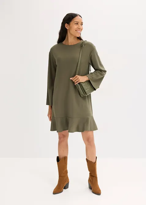 Kort klänning med volang, av punto di roma, bonprix