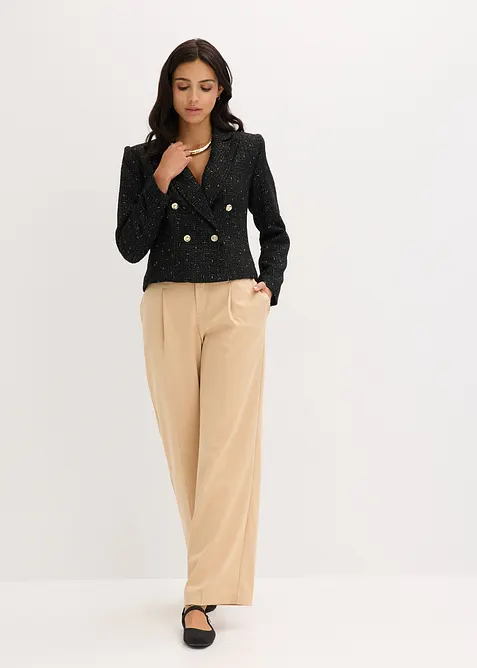 Kort kavaj av mjuk bouclé, bonprix