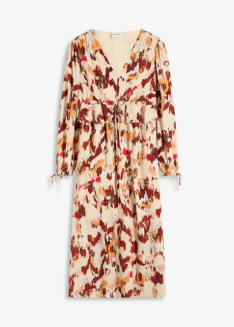 Mönstrad midiklänning med Lurex, bonprix