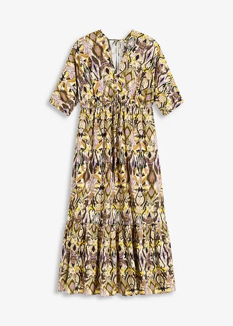 Mellanlång klänning av viskos med mjukt fall, bonprix