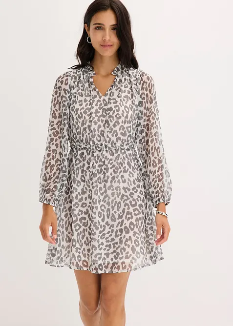 Mönstrad klänning, bonprix