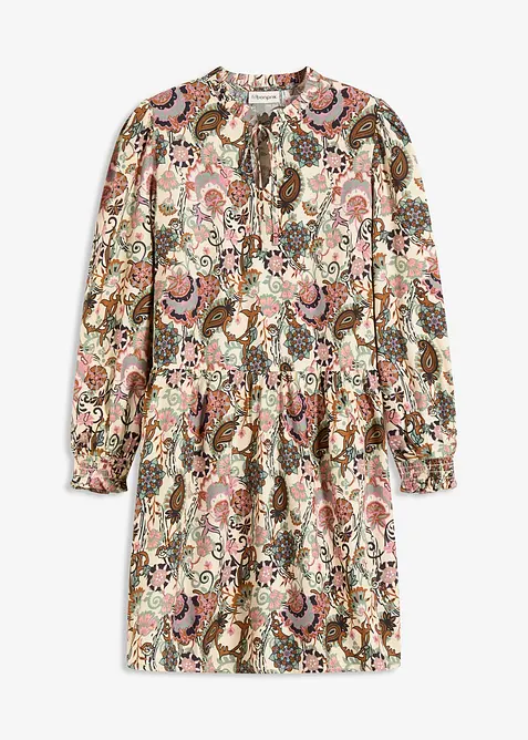 Mönstrad tunikaklänning, bonprix