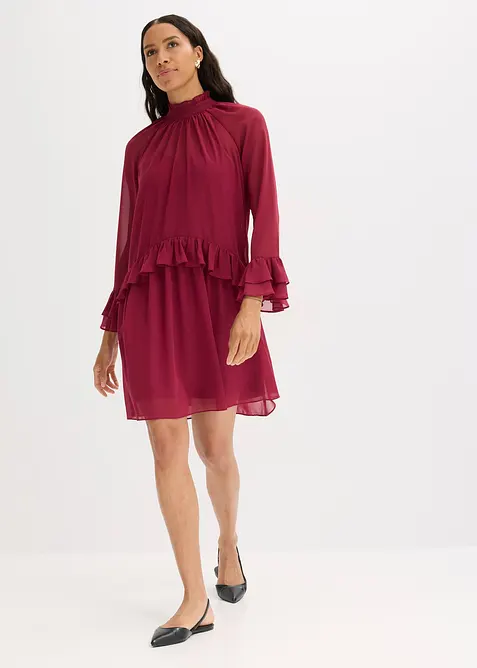 Chiffongkl&auml;nning med volanger, bonprix