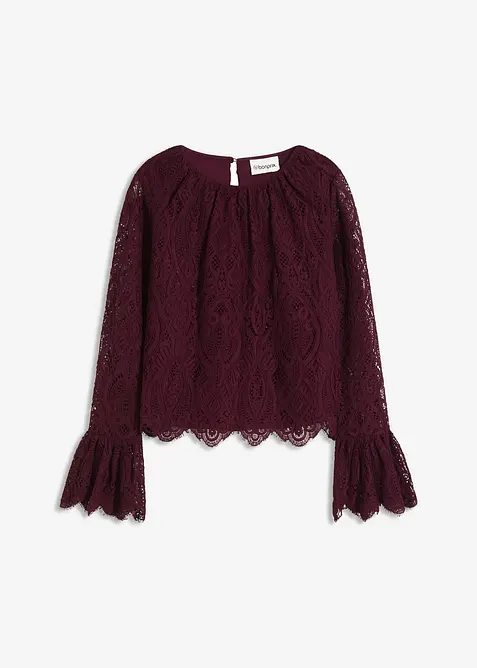Spetsblus med volanger, bonprix
