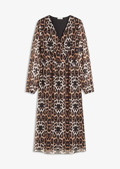 Midiklänning av mjuk mesh, bonprix