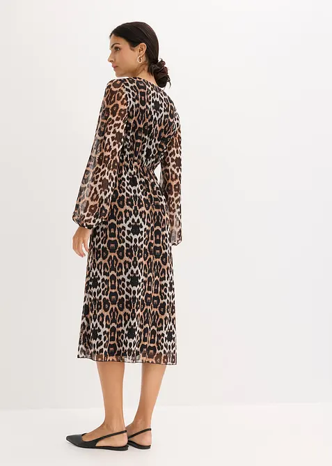 Midiklänning av mjuk mesh, bonprix