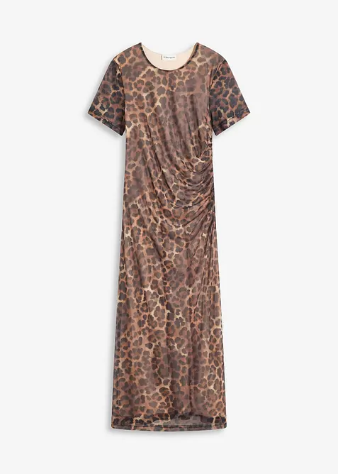 Midiklänning av mjuk mesh, bonprix