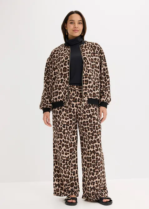 Blusjacka av satin med mjukt fall, bonprix