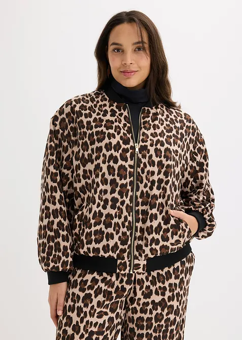 Blusjacka av satin med mjukt fall, bonprix