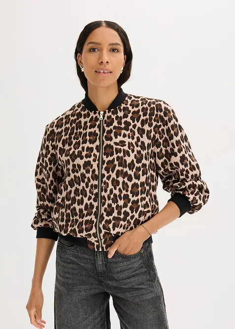 Blusjacka av satin med mjukt fall, bonprix