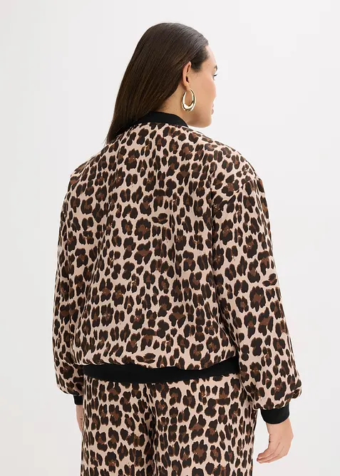 Blusjacka av satin med mjukt fall, bonprix