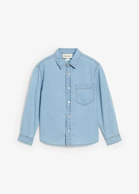 Jeansskjorta av ekologisk bomull, bonprix