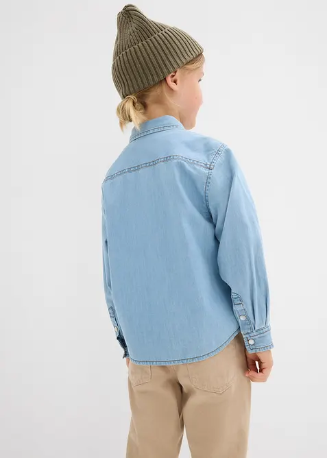 Jeansskjorta av ekologisk bomull, bonprix