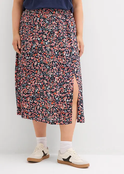 Midikjol av viskos, bonprix