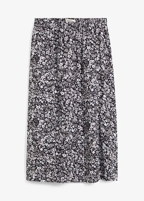 Midikjol av viskos, bonprix