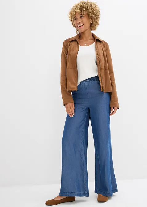 Marlenebyxa i böljande lyocell, bonprix