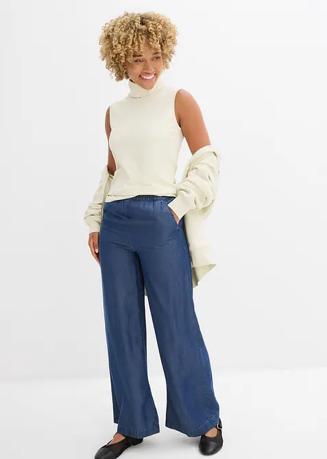 Marlenebyxa i b&ouml;ljande lyocell, bonprix