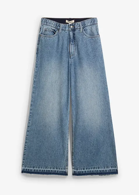 Wide Leg Jeans, cropped, bonprix