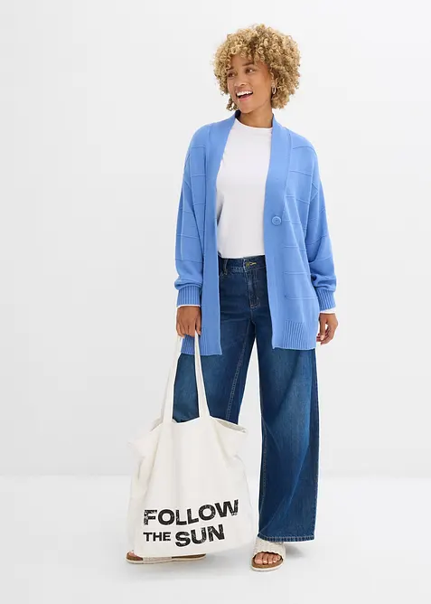 Stickad långkofta, bonprix