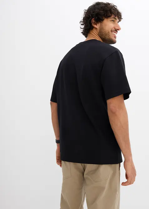 T-shirt av heavy jersey med struktur, Loose Fit, bonprix