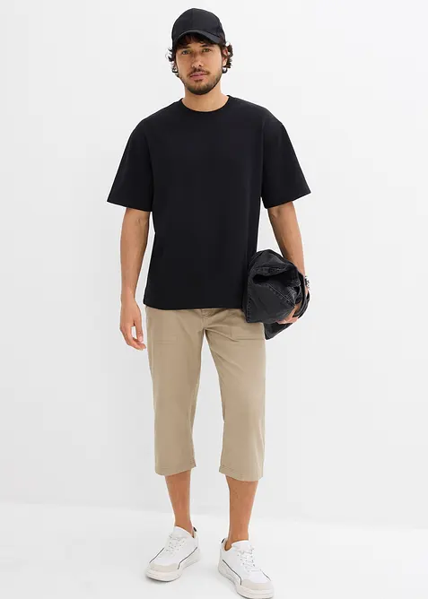 T-shirt av heavy jersey med struktur, Loose Fit, bonprix