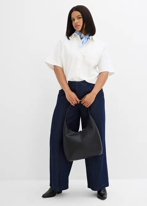 Wide Leg Jeans High Waist, Super Soft, bonprix