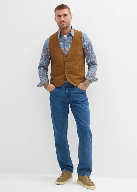 Väst av bomullskanvas, bonprix