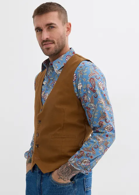 Väst av bomullskanvas, bonprix