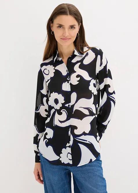 Mönstrad blus, bonprix