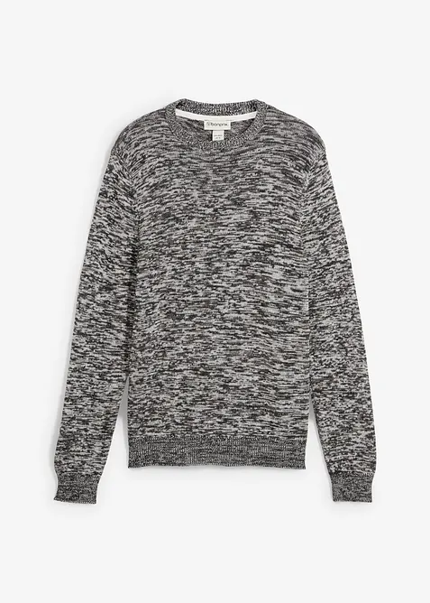 Grovstickad tröja i bomullsblandning, bonprix