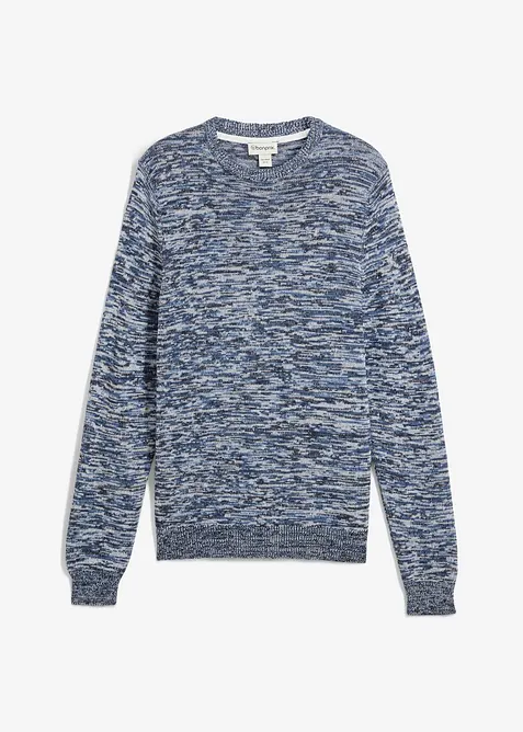 Grovstickad tröja i bomullsblandning, bonprix