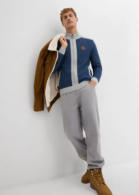 Cardigan med ståkrage, bonprix