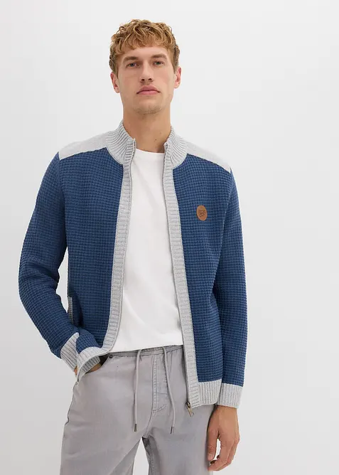 Cardigan med ståkrage, bonprix