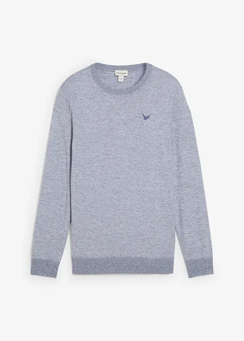 Finstickad tröja i bomullsblandning, bonprix