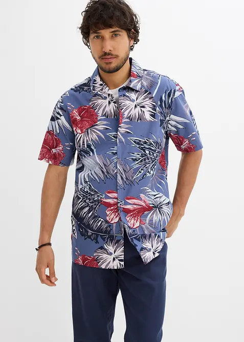 Kortärmad skjorta av ren bomull, bonprix