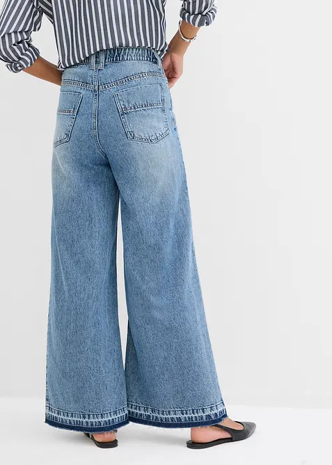 Wide Leg Jeans, cropped, bonprix