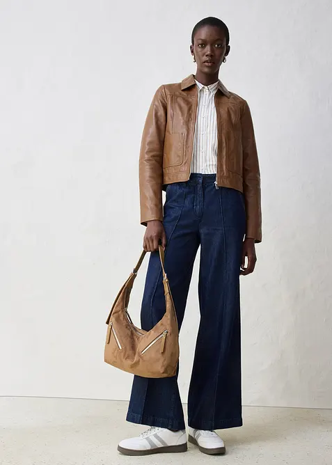 Skinnjacka med lammnappa, bonprix