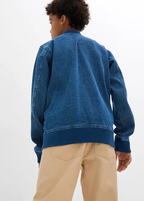 Jeansjacka för barn i blusmaterial av ren bomull, bonprix