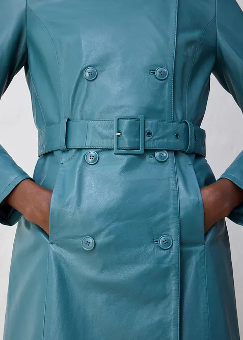 Trenchcoat av lammnappa, bonprix