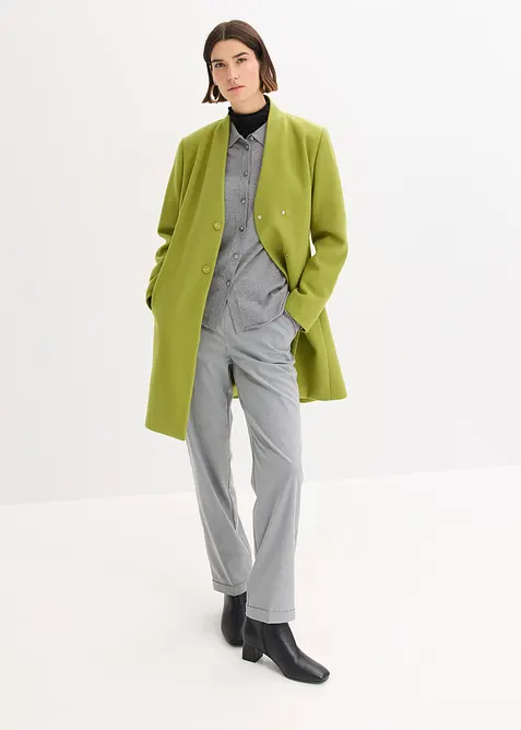 Kort kappa med yllelook, bonprix