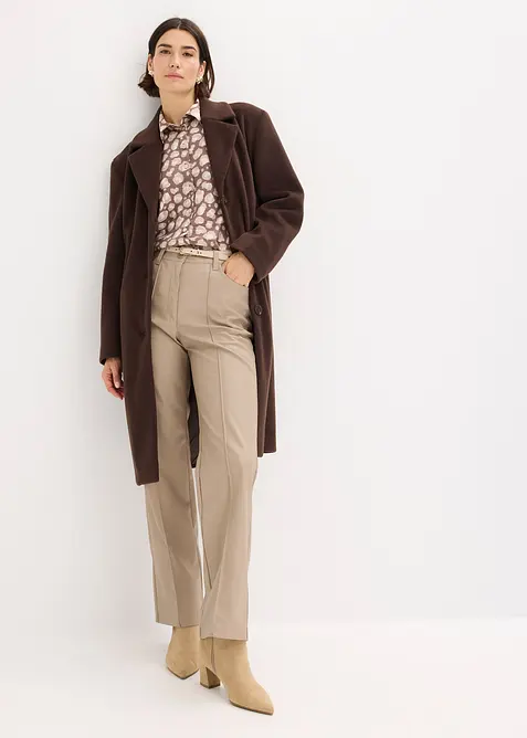 Kort kappa med yllelook, bonprix