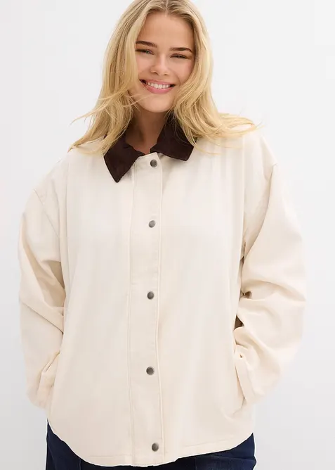 Tunn twilljacka med manchesterkrage, bonprix