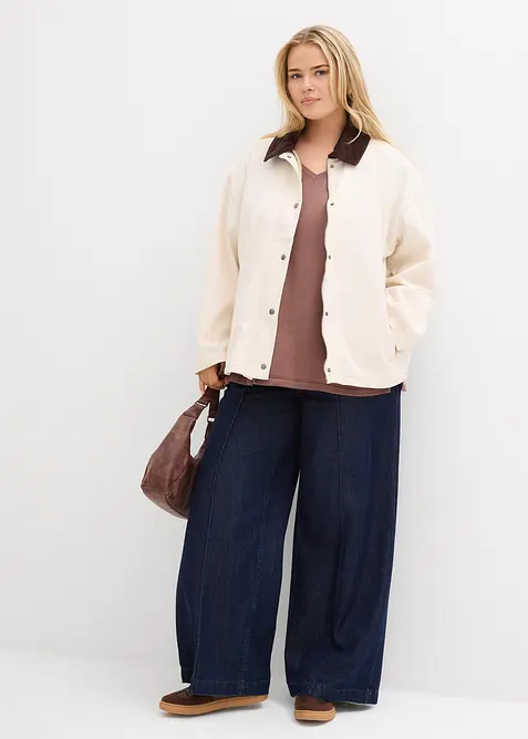 Tunn twilljacka med manchesterkrage, bonprix