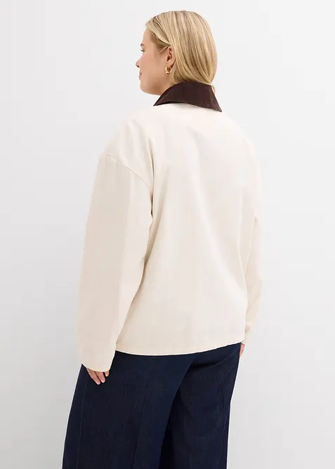 Tunn twilljacka med manchesterkrage, bonprix