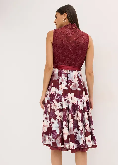 Dirndl med broderi och sammetskjol (2 delar), bonprix