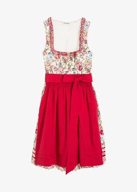 Dirndl med broderat förkläde (2 delar), bonprix