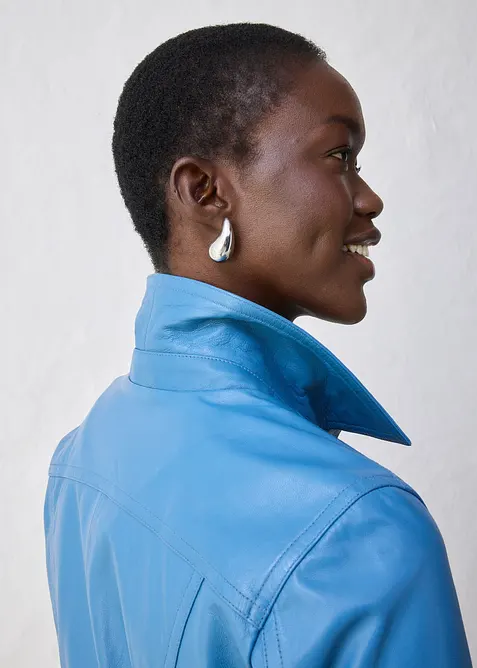 Skinnjacka av lammnappa, bonprix