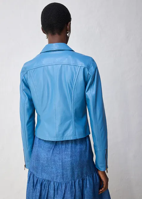 Skinnjacka av lammnappa, bonprix